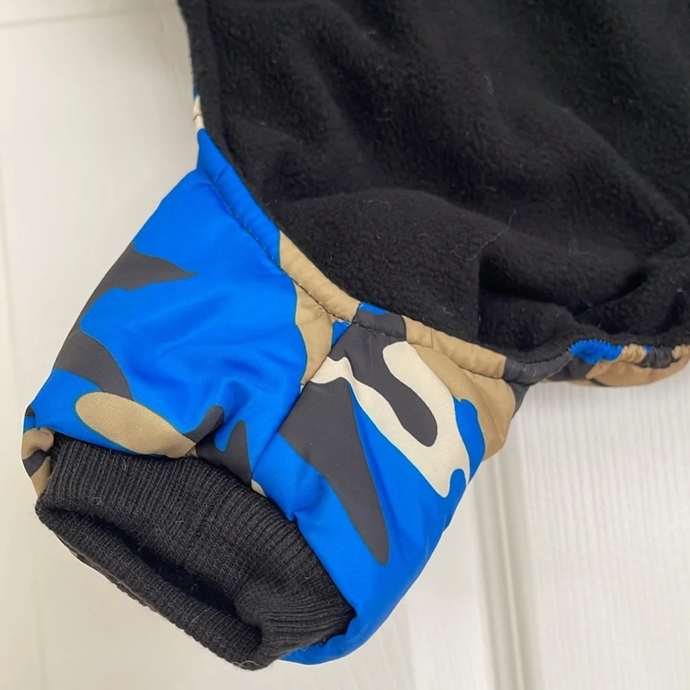 Dog Apparel Buckle Camouflage Winter Dog Clothes Reflective Pet Clothing Warm
